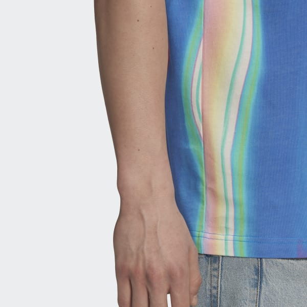 Blau Hyperreal Allover Print T-Shirt ZF573