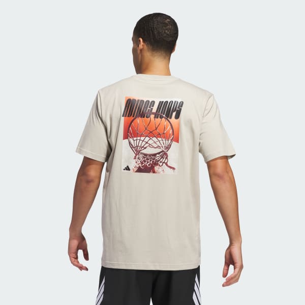 Beige Polo adidas Hoops Estampado