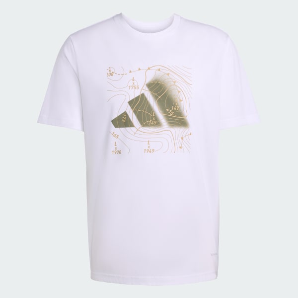 สีขาว เสื้อยืดพิมพ์ลาย CLIMACOOL City Tech Storm Logo