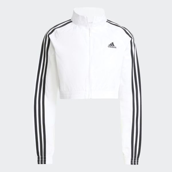 adidas Teamgeist Adicolor Cropped Track Top - White | Free