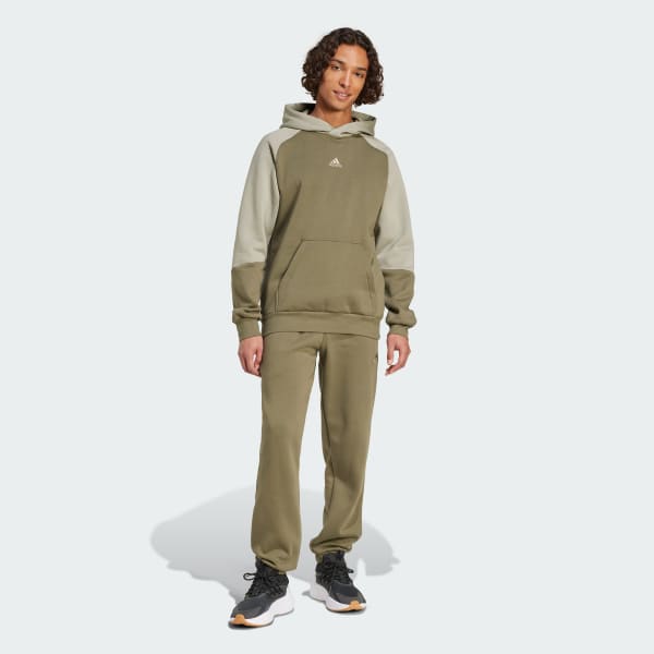 adidas Sportswear Fleece Colorblock Trainingspak groen adidas Belgium