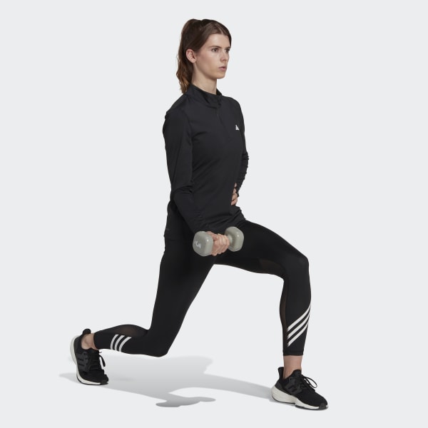 Sort Techfit Quarter-Zip Long Sleeve træningsoverdel