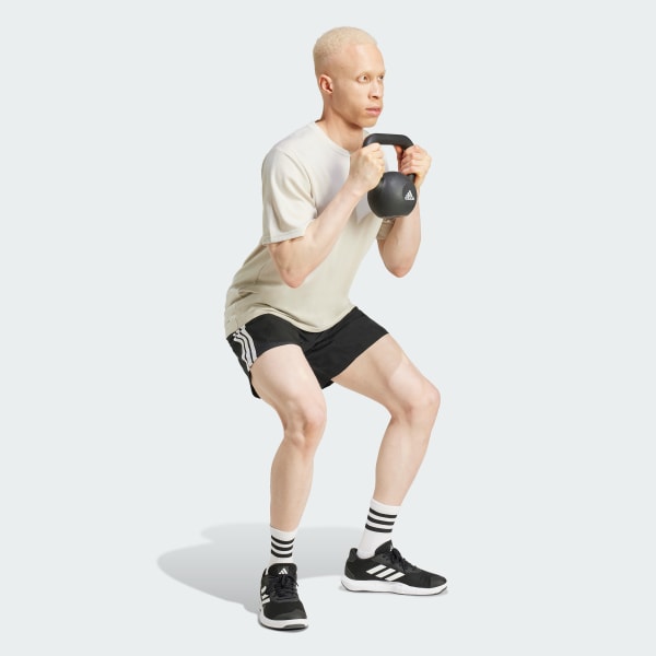 Black Essentials Training 3-Stripes Woven Shorts