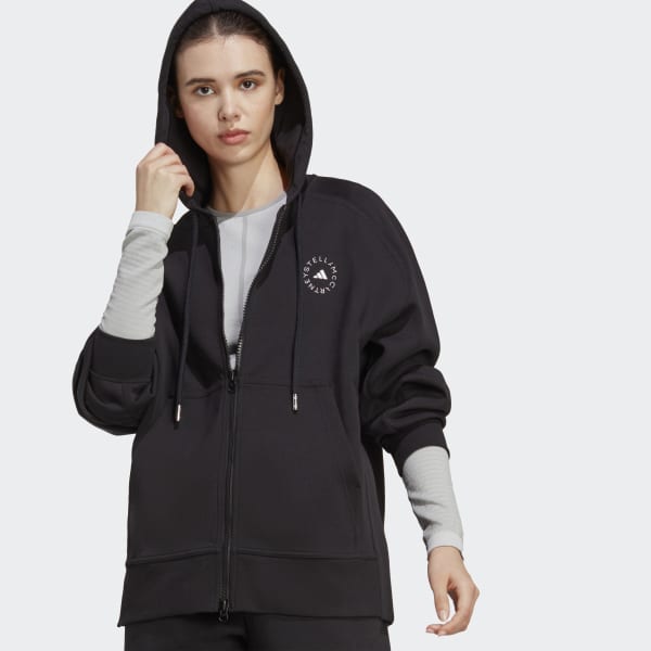 Svart adidas by Stella McCartney Full-Zip Hoodie