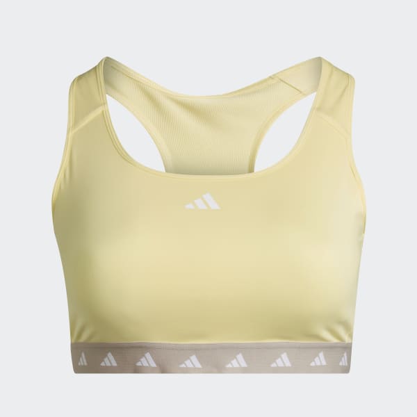 zlutá Podprsenka Powerreact Training Medium-Support Techfit (plus size) F6305