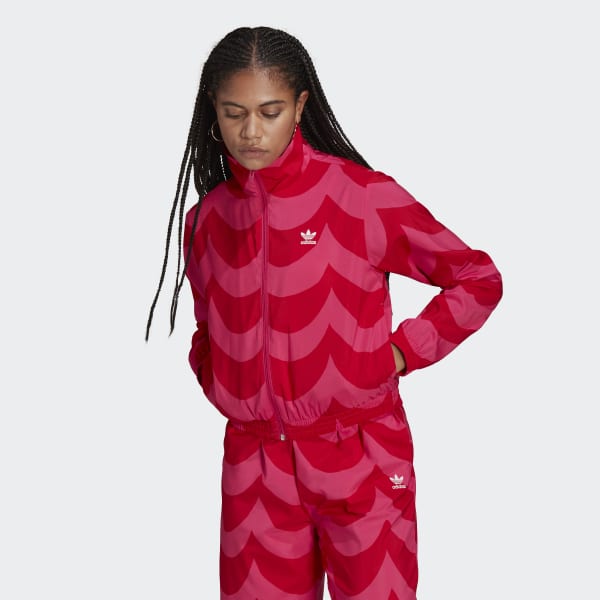 red adidas track top