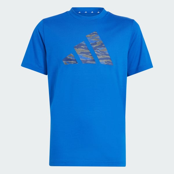 Blue Training Essentials Camo-Print Tee Kids