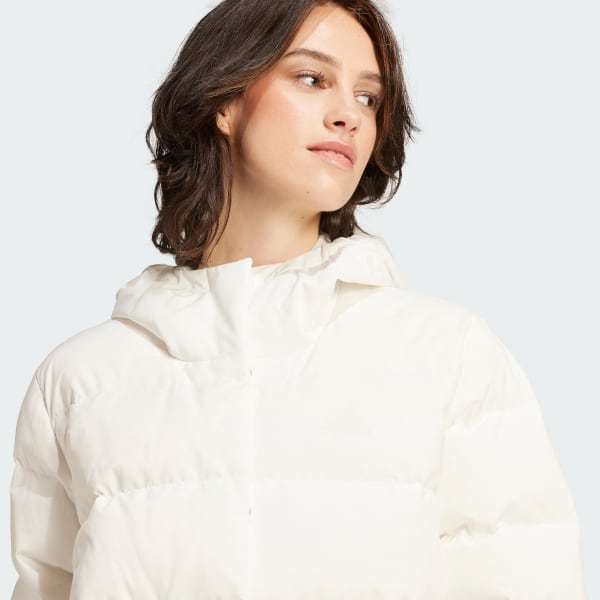 adidas Helionic Hooded Down Jacket - White | Free Shipping