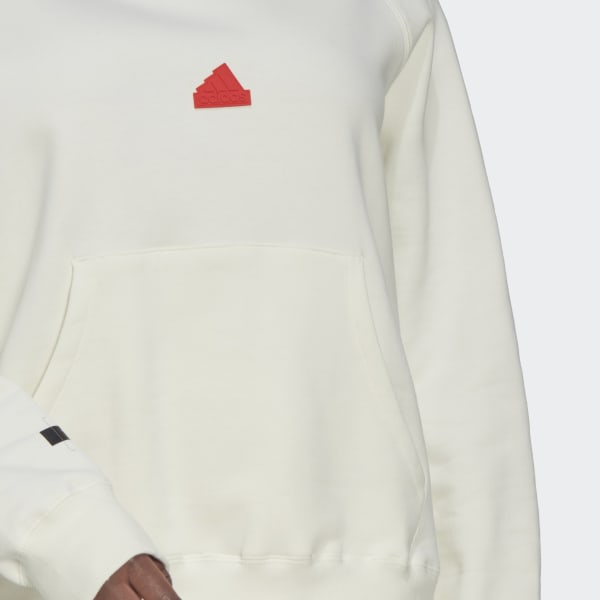 bílá Mikina Oversized Hooded (plus size) UG639