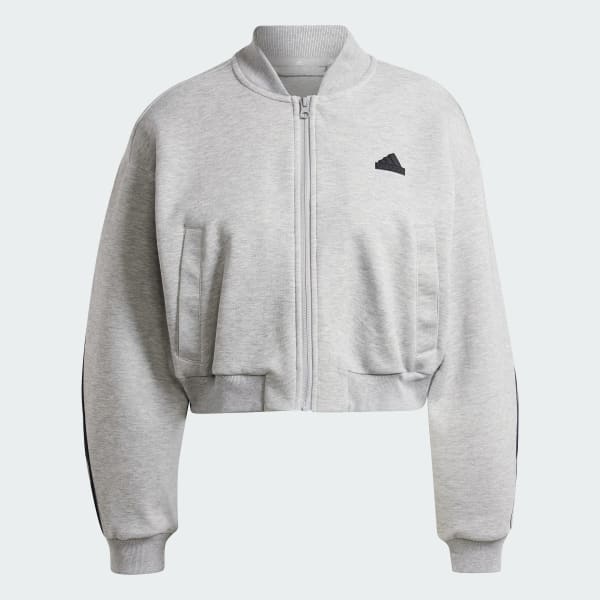 adidas Future Icons 3 Stripes Bomber Jacket Grey adidas Thailand