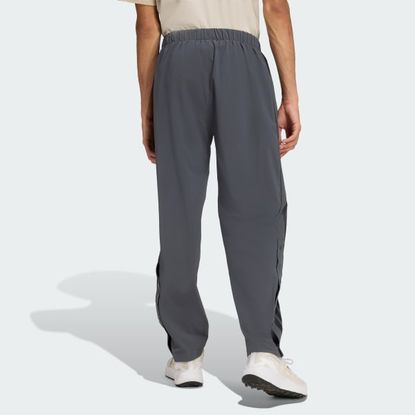 Grey 3-스트라이프 우븐 스냅 트랙 팬츠