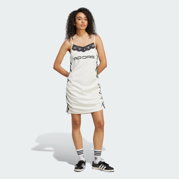 Branco Vestido adidas Originals R3CD