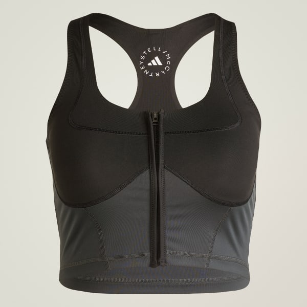 【美品】adidas Stella McCartney リボントップス黒とピンク adidas by Stella McCartney（アディダスバイステラ