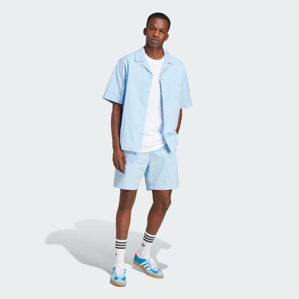 Blue Essentials Seersucker Shorts