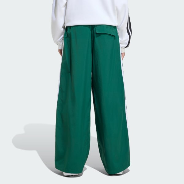 Verde Pants Parachute Essentials Tejidos 3 Franjas
