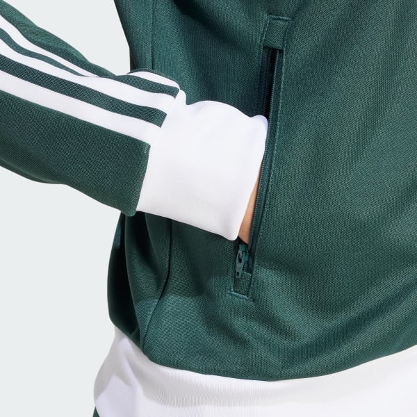 Adidas beckenbauer track top green sales