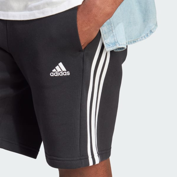adidas Essentials Fleece 3-Stripes Shorts - Grey | Men's Lifestyle | adidas  US