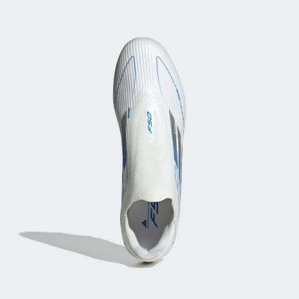 White F50 League Laceless Firm/Multi-Ground Boots