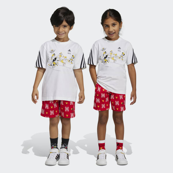 Weiss adidas x Disney Micky Maus T-Shirt-Set