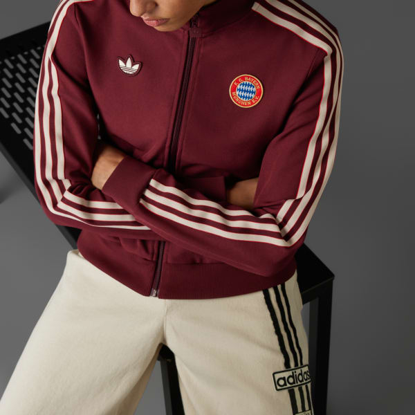 Burgundy FC Bayern Terrace Icons Track Top