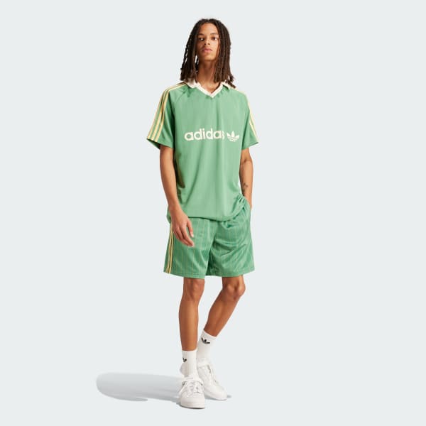 Green Pinstripe Sprinter Shorts