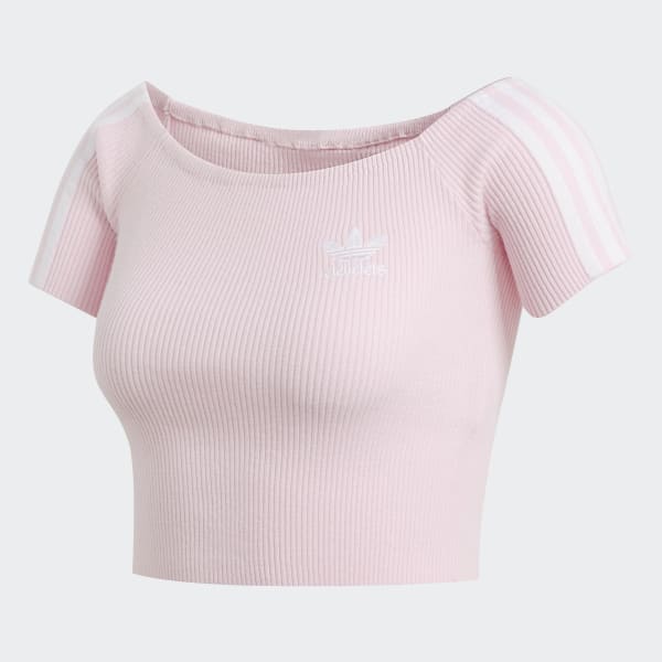 adidas off the shoulder shirt