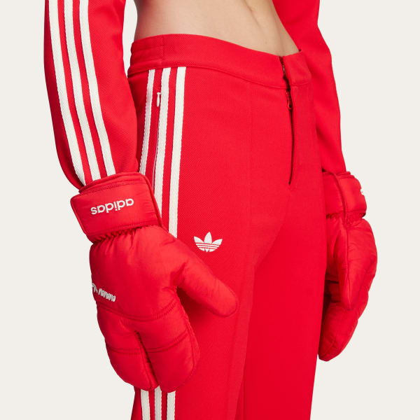 Red adidas by Avavav Three-Finger Gloves