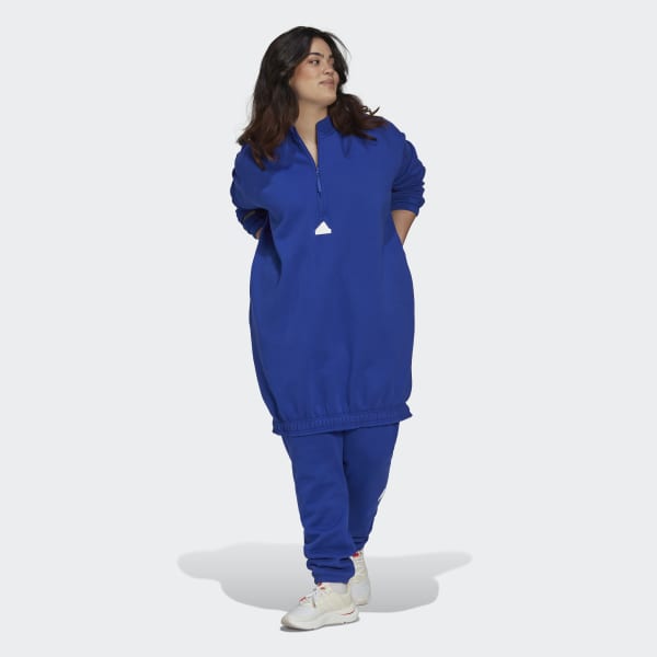 modrá Šaty Half-Zip Sweater (plus size)