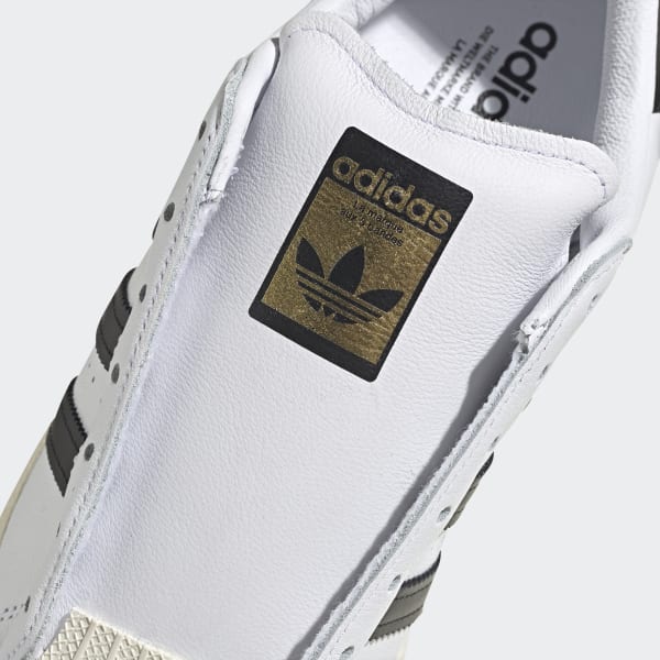 adidas white laceless shoes