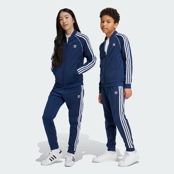 adidas Adicolor SST Track Tracksuit Bottoms Kids Blue adidas UK