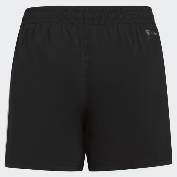 Black Woven 3-Stripes Shorts