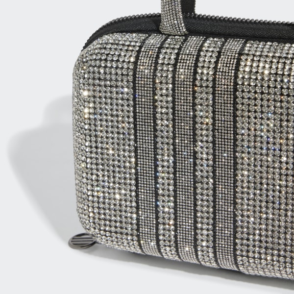 パーティバック　ラインストーン アディダス ラインストーン クラッチバッグ - シルバー
