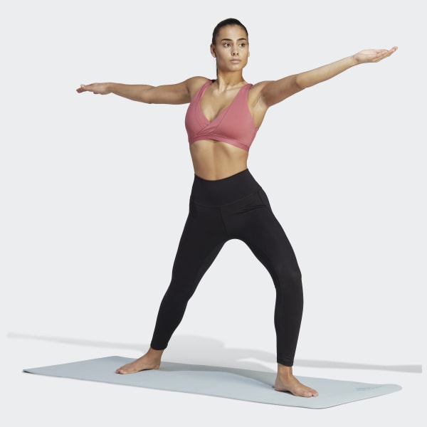 adidas Yoga Essentials Light-Support Bra - Pink