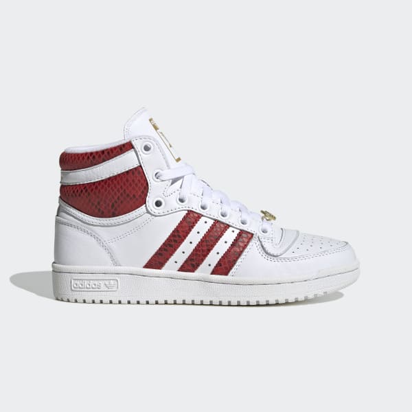 Red and white adidas top ten hotsell
