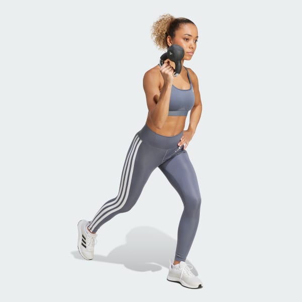 Black Optimé Essentials 3-Stripes 7/8 Leggings