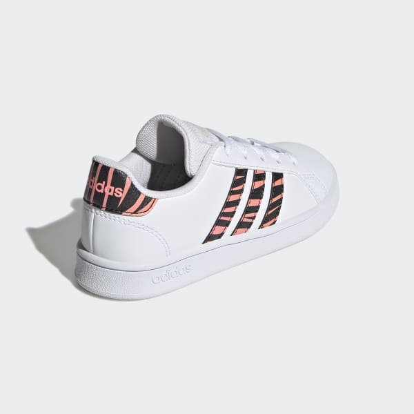 White Grand Court Tiger-Print Shoes LVI45