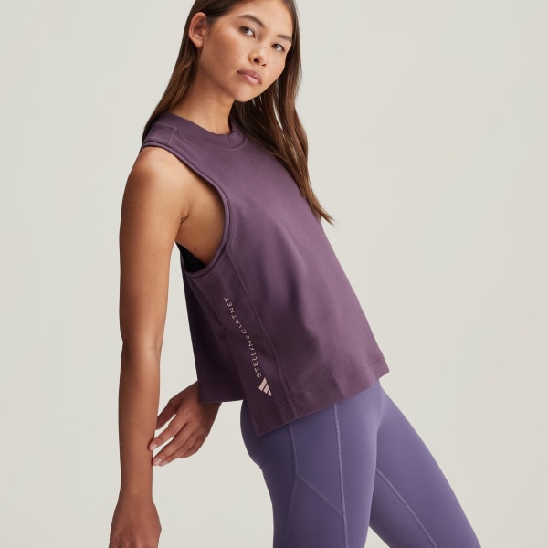 adidas by Stella McCartney ロゴ タンクトップ - レッド