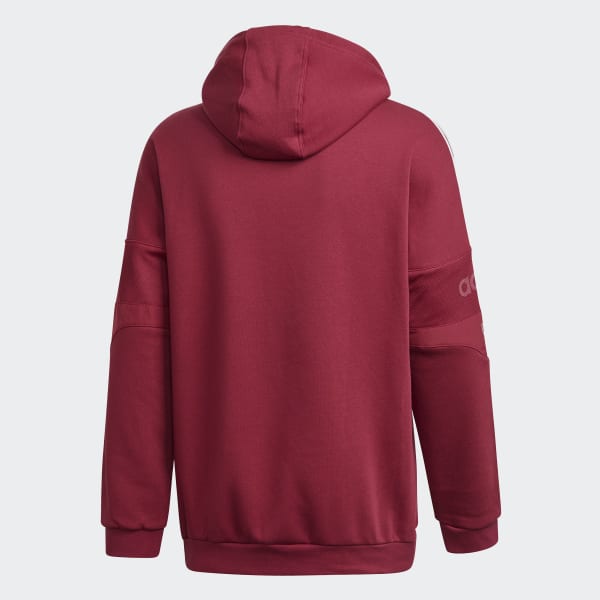 adidas Team Signature Trefoil Hoodie Burgundy adidas New Zealand