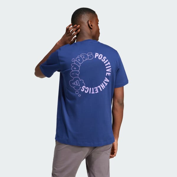 Blue Lounge Verbiage Circle Graphic Tee