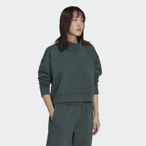 Gronn Adicolor Contempo High Neck Genser CL934