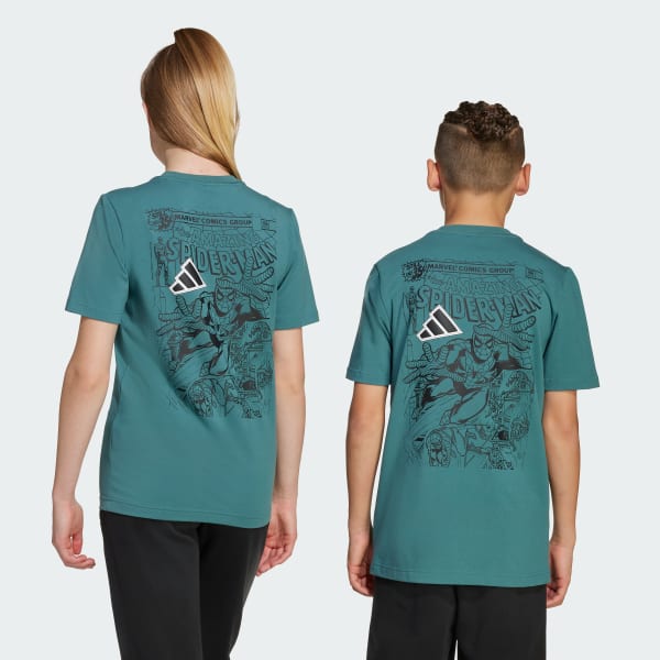 Green adidas Marvel Spider-Man Graphics Tee Kids