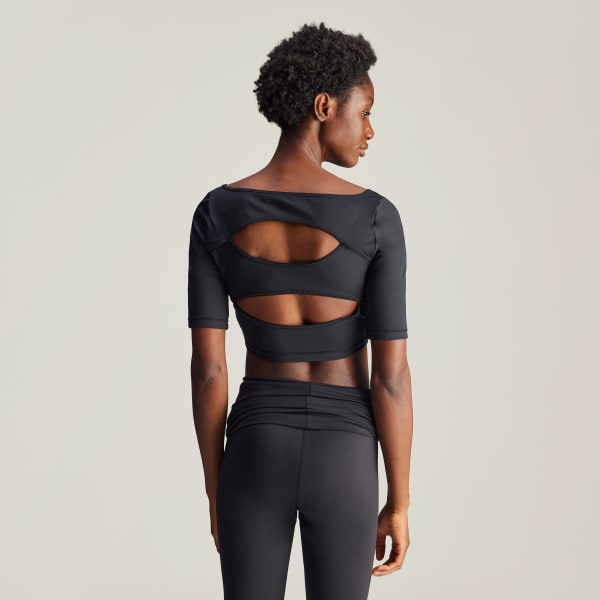 Preto Top Cropped adidas by Stella McCartney