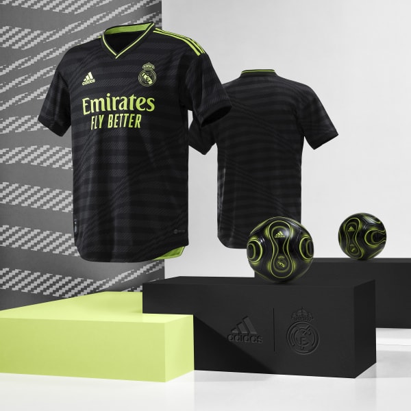 adidas 2022-23 Real Madrid Third Jersey - Black- Pulse Lime - Soccer Shop  USA