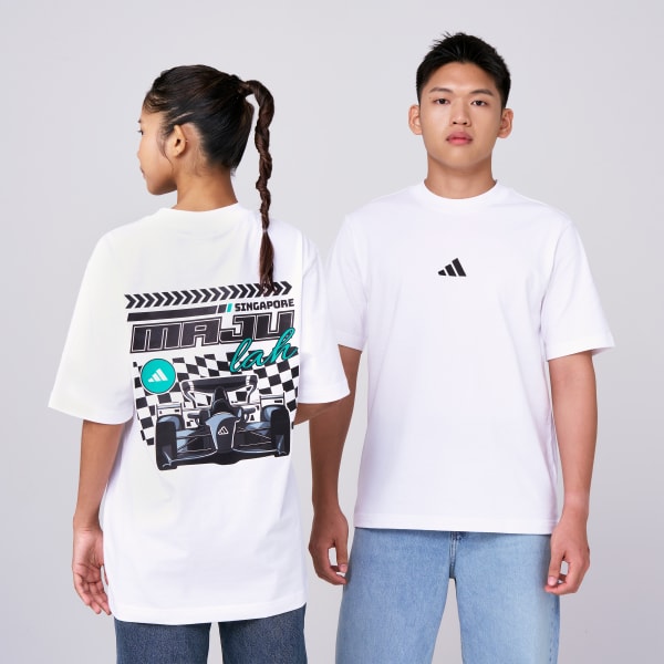 White MAJU-LAH MOTORSPORTS TEE 