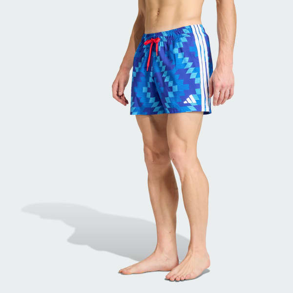 Bleu SHORT DE BAIN FOOTBALL-INSPIRED GRAPHIC 5 POUCES