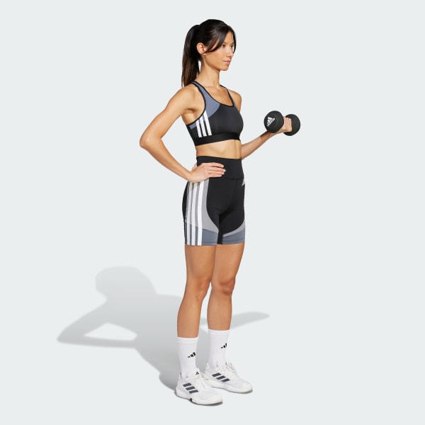 Black Powerreact Train Medium Support 3-Stripes Bra