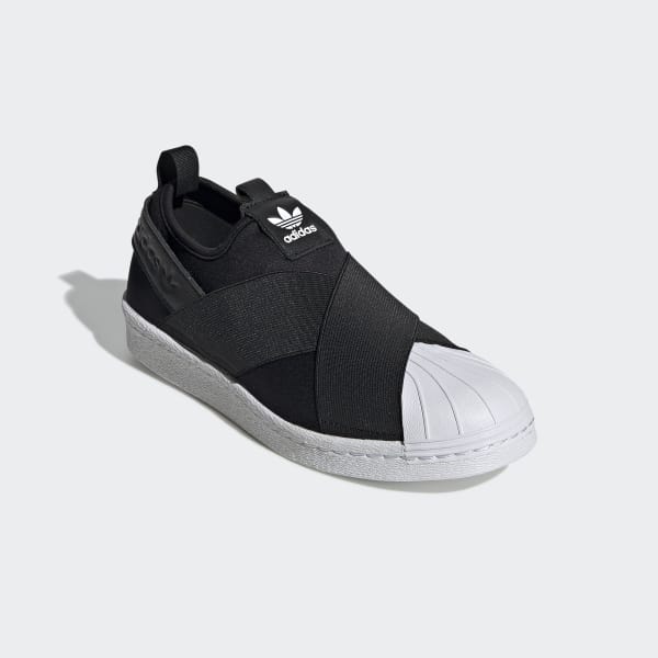 black adidas slip on sneakers