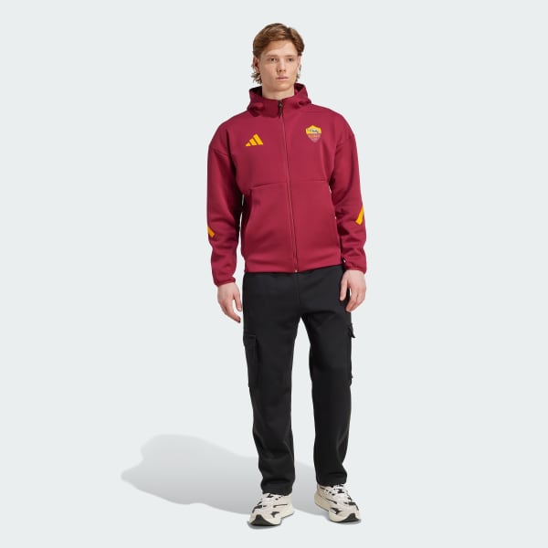 adidas AS Roma ADIDAS Z.N.E. Anthem Jacket - Burgundy | Free