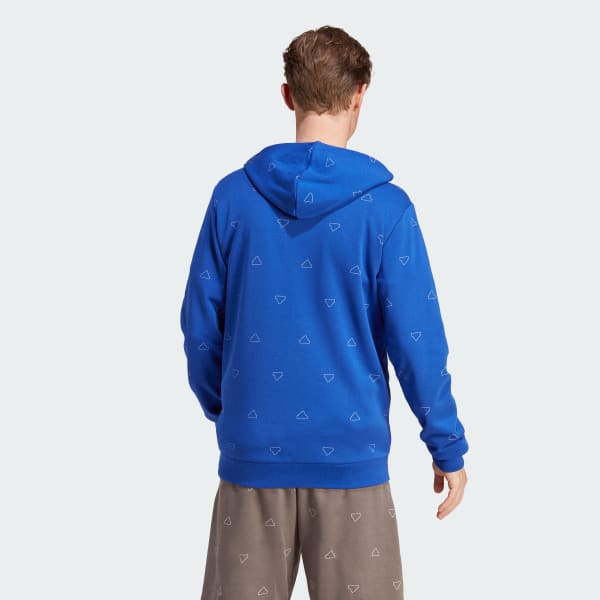 Azul Buzo con Capucha Seasonal Essentials Monogram