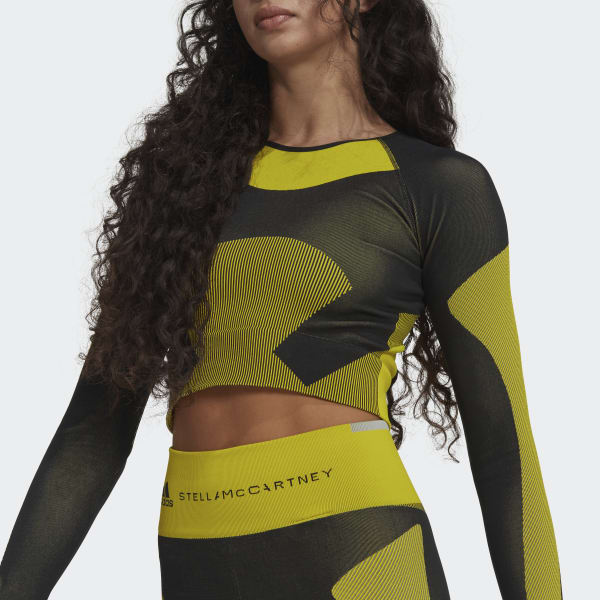 cerná Zkrácený top adidas by Stella McCartney TrueStrength Yoga C8658